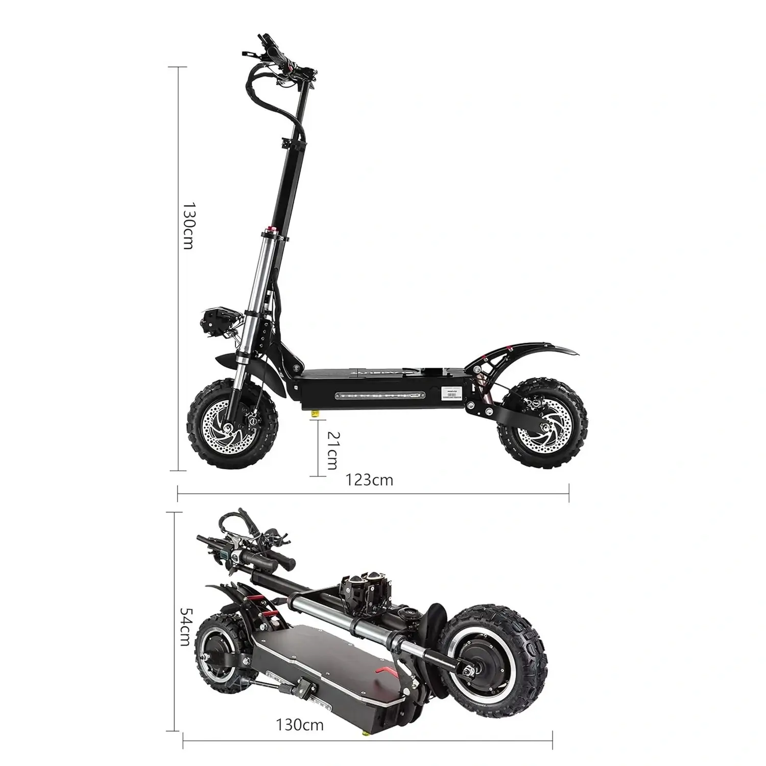 Trottinette électrique adulte puissante avec double moteur et 100 km autonomie. – Image 8