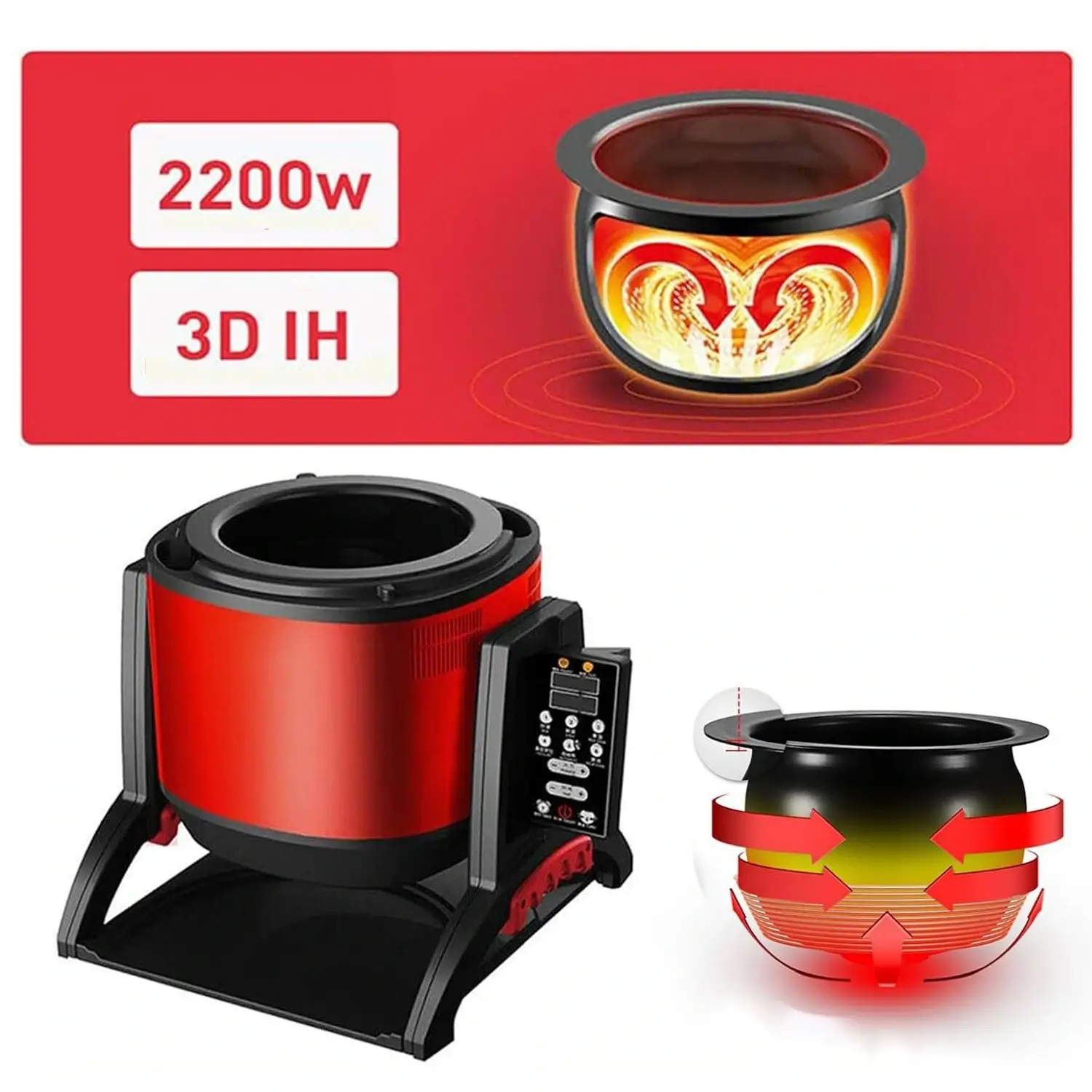 Robot culinaire 2200W – Cuisson automatique rapide et uniforme – Image 3