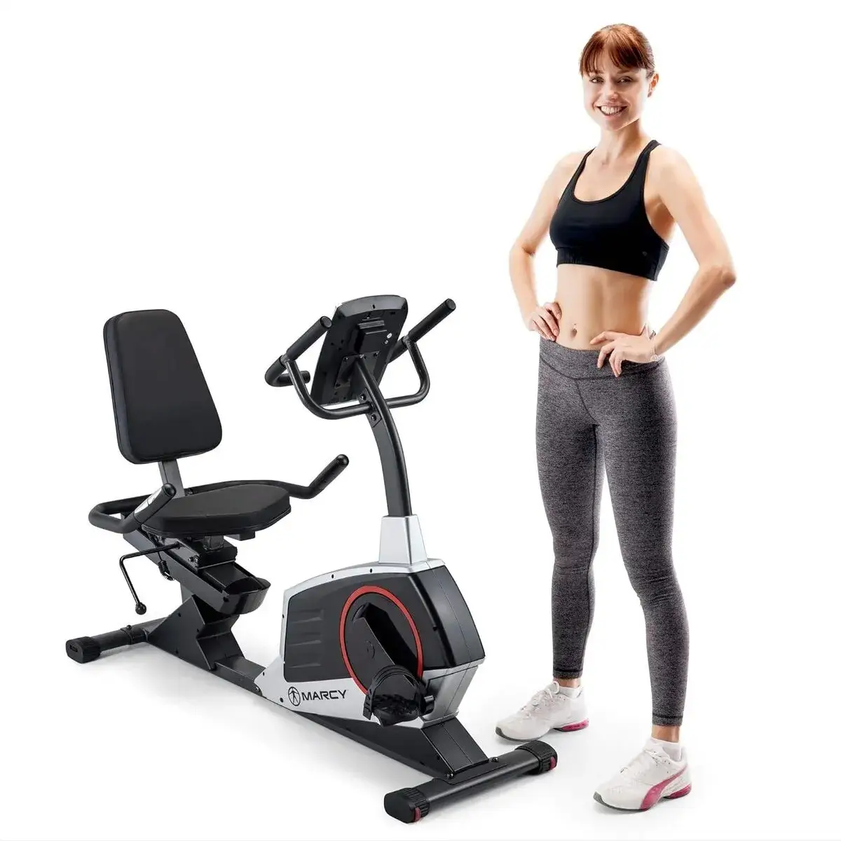 Recumbent Stationary Bike – Magnetic Resistance and Superior Comfort for Home Workouts. – Image 4