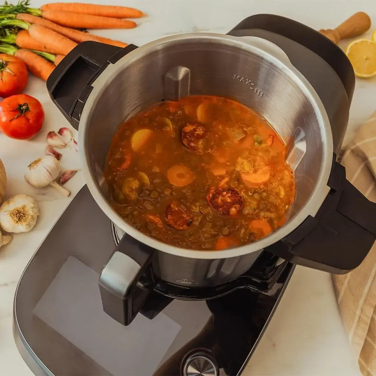 Robot de cuisine multifonction avec distributeur automatique – Cuisinez 4 plats en même temps – Image 6