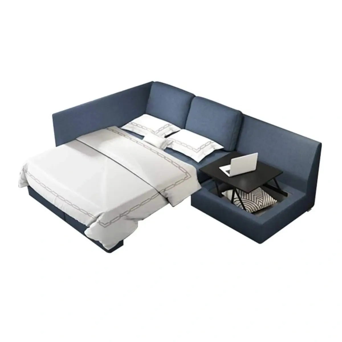 Canapé Convertible L – Design moderne avec espace de rangement – Confort et praticité pour petits espaces – Image 4