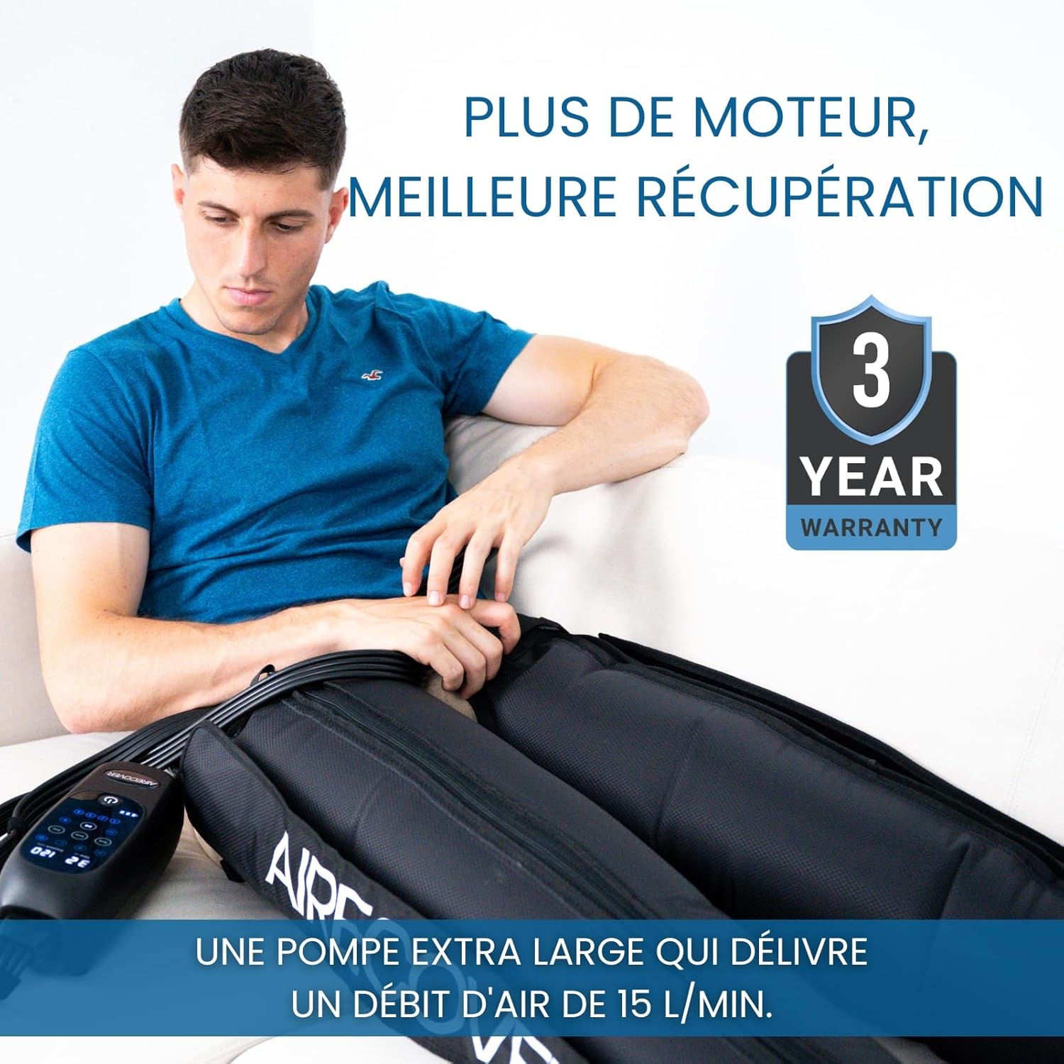 Bottes pressothérapie avec compression d’air 360° pour un soulagement et une récupération rapide. – Image 3