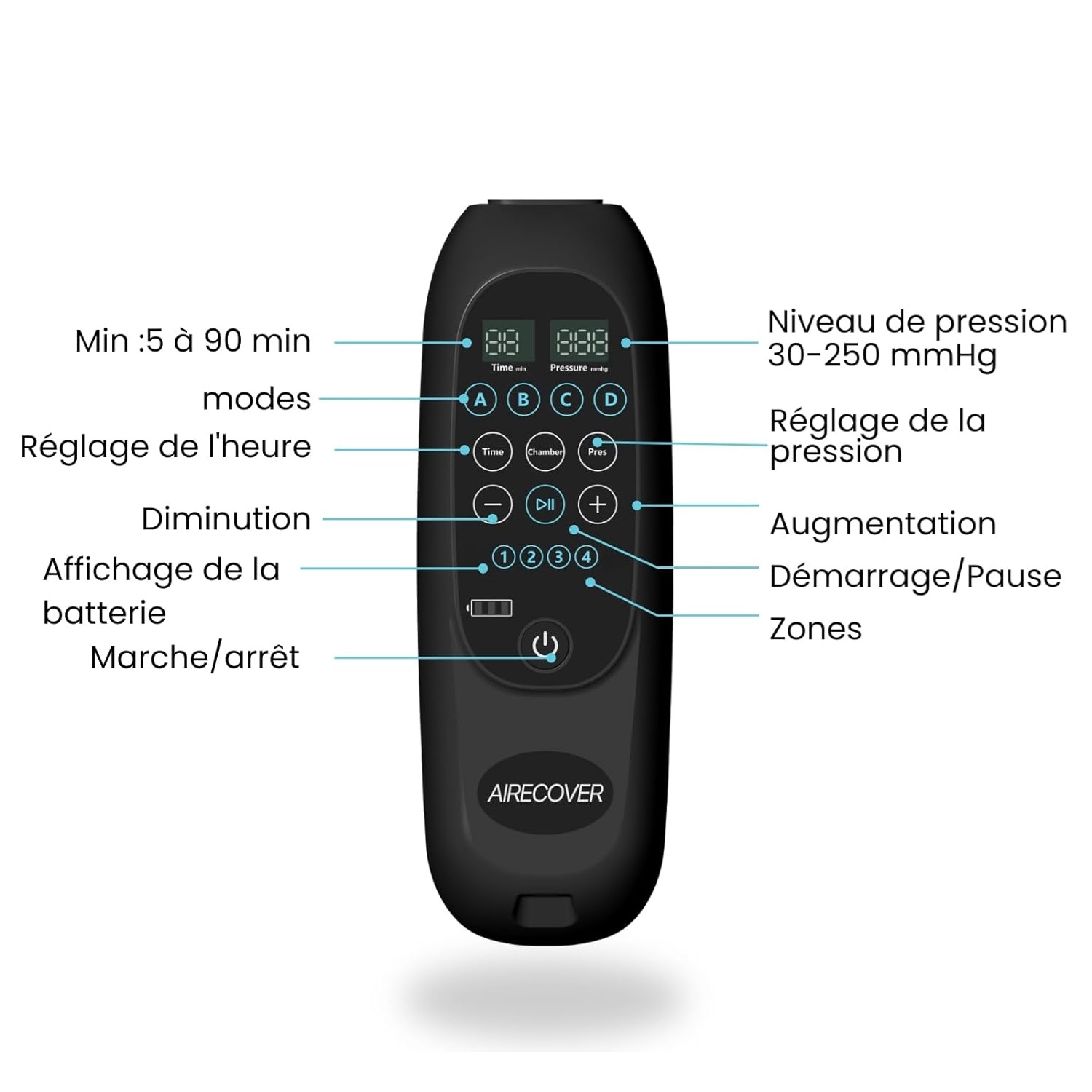 Bottes pressothérapie avec compression d’air 360° pour un soulagement et une récupération rapide. – Image 8