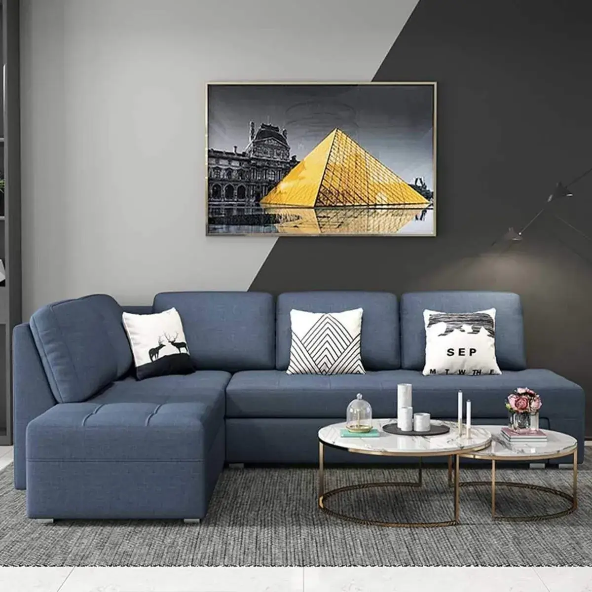 Canapé Convertible L – Design moderne avec espace de rangement – Confort et praticité pour petits espaces – Image 2